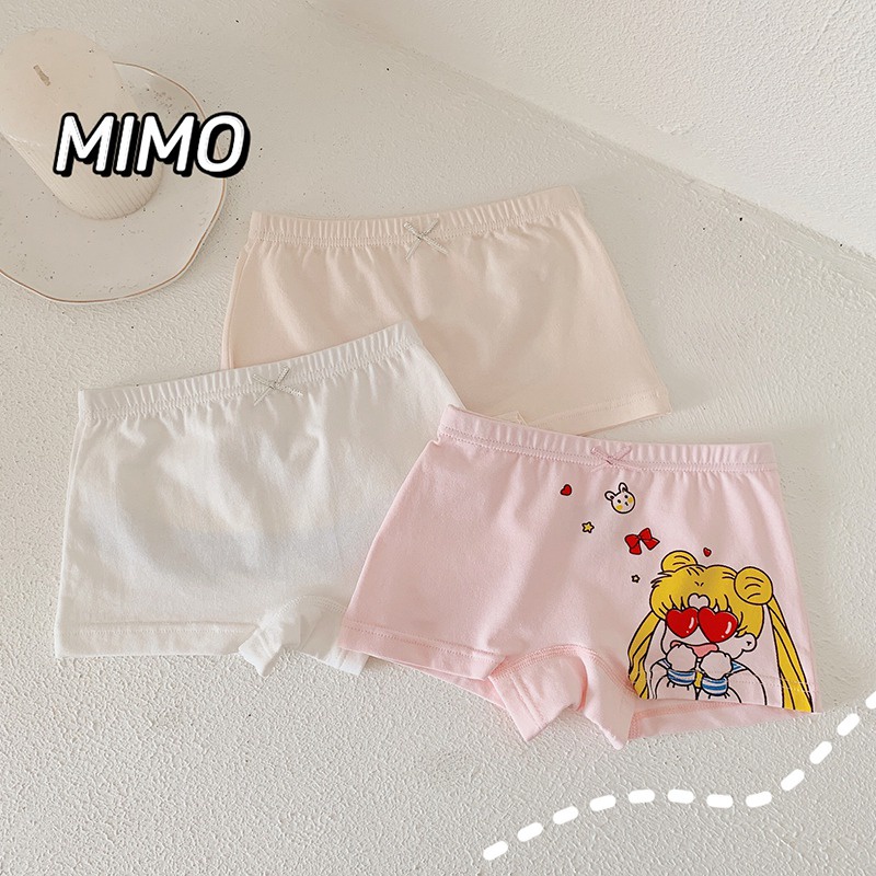 Set 3 quần lót đùi vải cotton mềm mại thoải mái cho bé gái