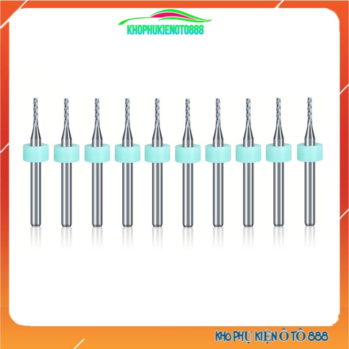 1 mũi phay ngón CNC kích thước tùy chọn 1.2mm, 1.5mm, 2mm, 2.5mm, 3mm