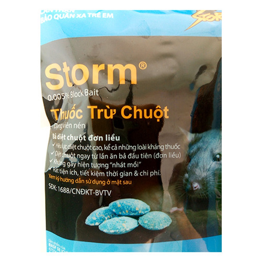 Thuốc diệt chuột Storm gói 20 viên