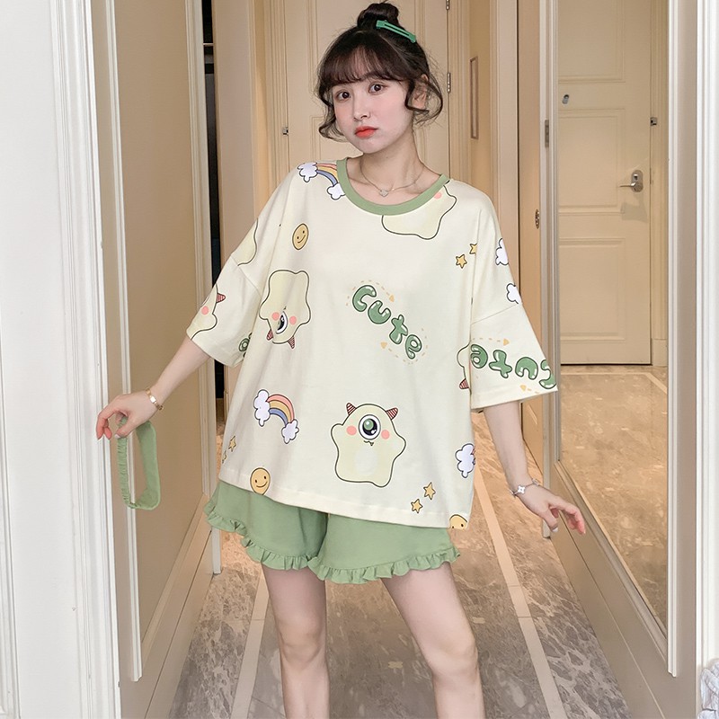 Bộ đồ ngủ, Đồ Bộ Nữ mặc nhà Cotton Form rộng chất liệu cotton cao cấp - Bộ ngủ - Bộ đồ mặc nhà _ mã BC-04