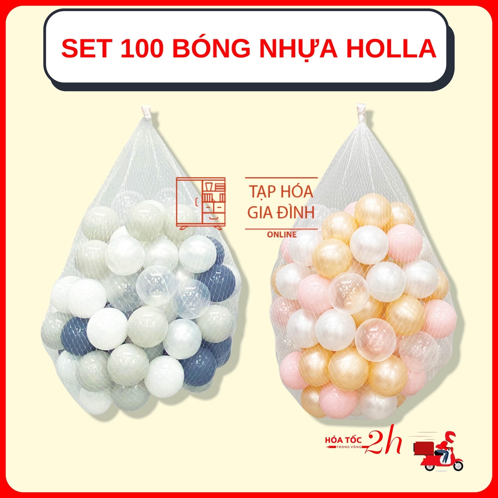 Set 100 bóng nhựa Holla cao cấp an toàn cho bé