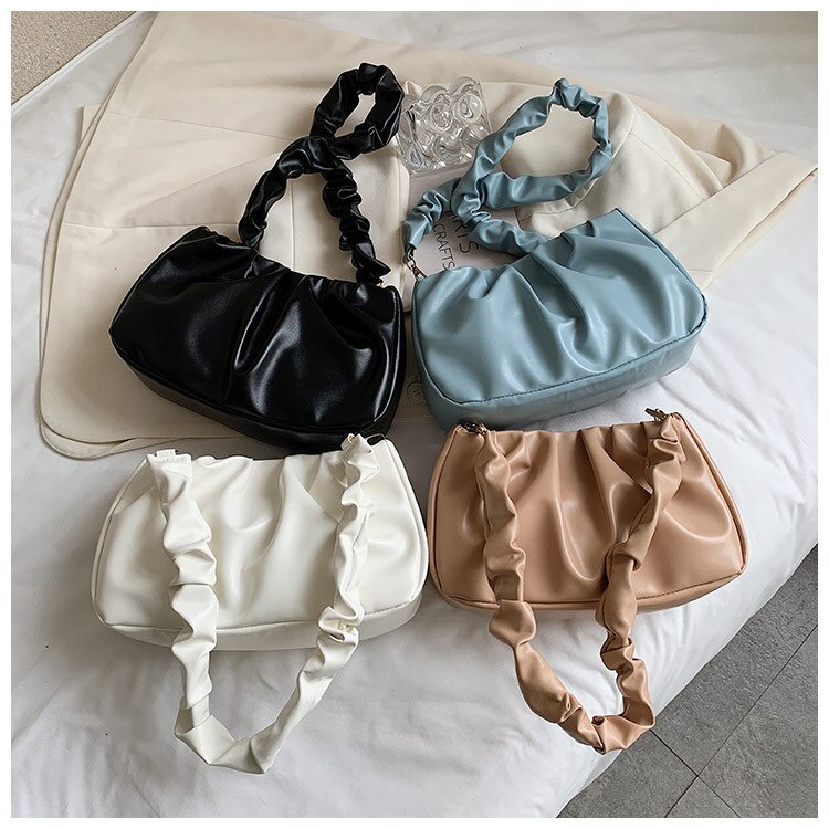 Túi đeo vai JASMIN NOIR da PU thiết kế hình đám mây nhỏ nhắn thời trang đơn giản dành cho nữ