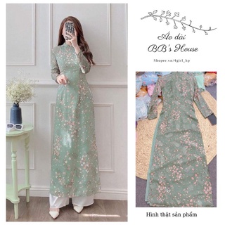 Áo dài 4 tà hoa nhí màu xinh (HÀNG MỚI VỀ)