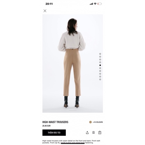 Quần tây đen,kem ống đứng nữ ZR-hàng xuất