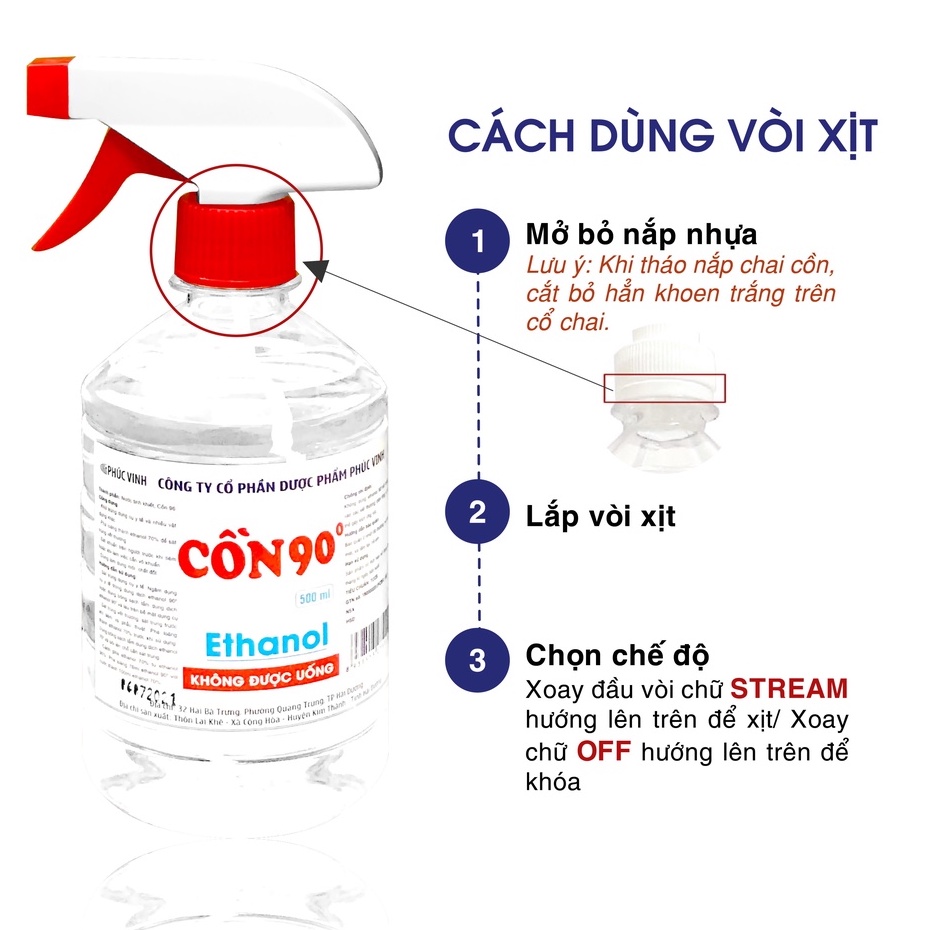 [Ship nhanh HCM] Cồn 70/90 độ - Sát khuẩn, Sát trùng vết thương (500ml/1000ml)