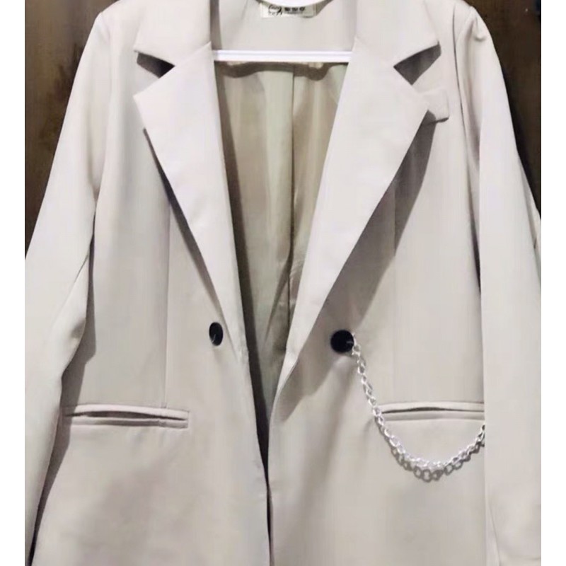 Áo khoác blazer Nữ Form Rộng tay dài ( FREE SHIP, CÓ KÈM ẢNH THẬT LƯỚT SANG PHẢI )