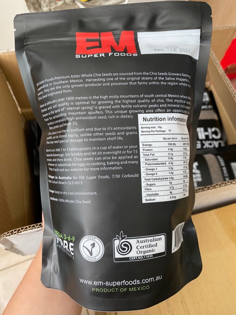 Hạt Chia Đen Nhập Khẩu (500 Gram)