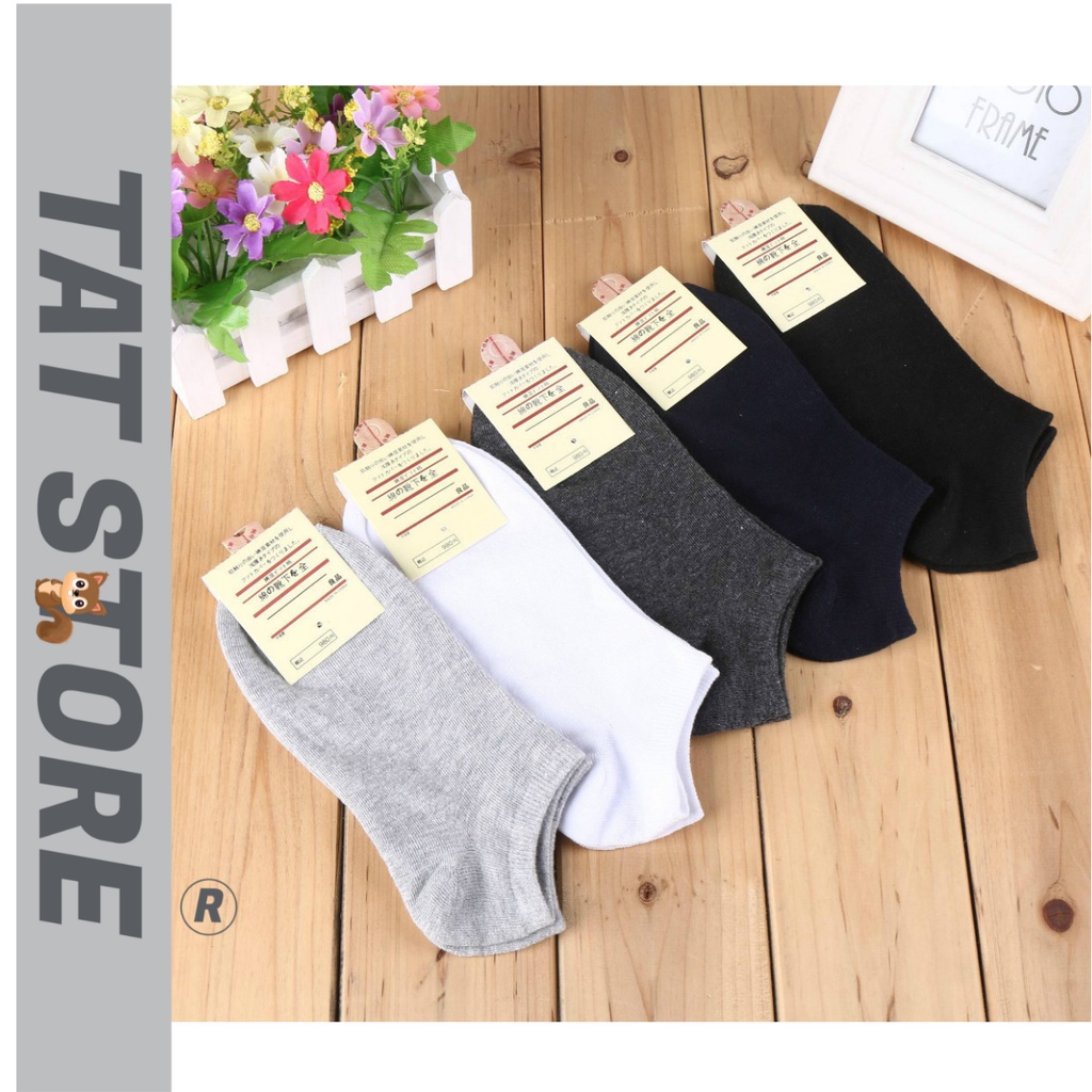 Vớ nam cổ ngắn công sở đẹp chống hôi basic dễ đi giày tây màu trơn TẤT STORE 3CNM9