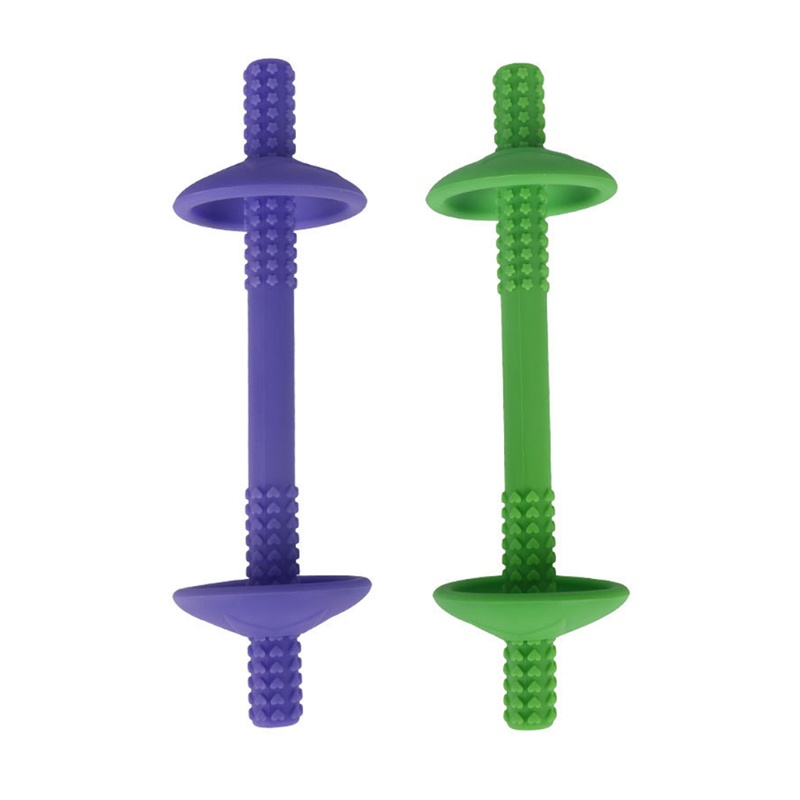 Bộ 2 Ống Silicone Rỗng Mát Xa An Toàn Cho Bé Sơ Sinh Mọc Răng