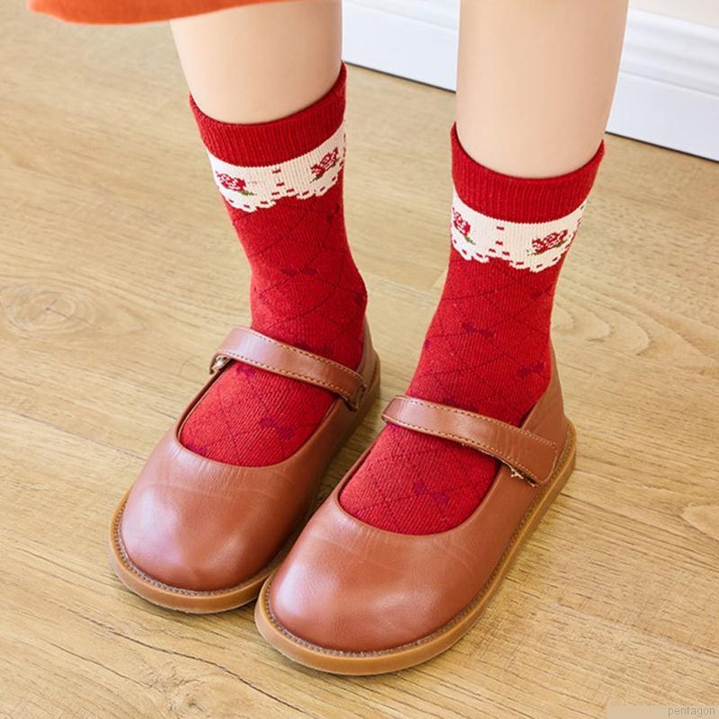 Set 5 đôi vớ cotton họa tiết giáng sinh cho bé từ 1-12 tuổi