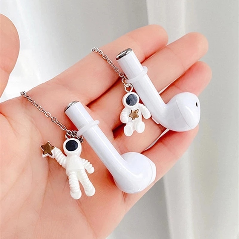 Tai Nghe Bluetooth Hợp Kim Thời Trang Chống Mất Hình Phi Hành Gia/ Phi Hành Gia Có Giá Đỡ Dây Đeo