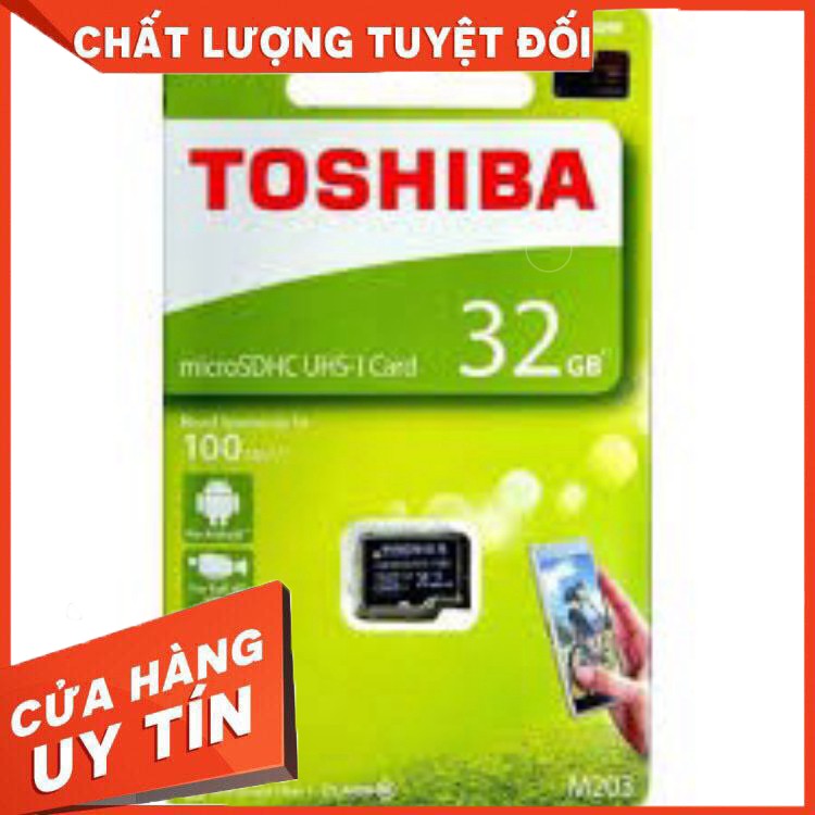 [ SALE 10%] FREESHIP 99K TOÀN QUỐC_Thẻ Nhớ Toshiba M203 MicroSD 32GB (100MB/s) - GIÁ TÔT NHẤT MIỀN NAM