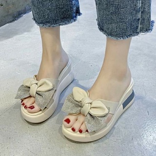 (ORDER) Dép đế xuồng tang nơ cao 7p(Săn đen 37)