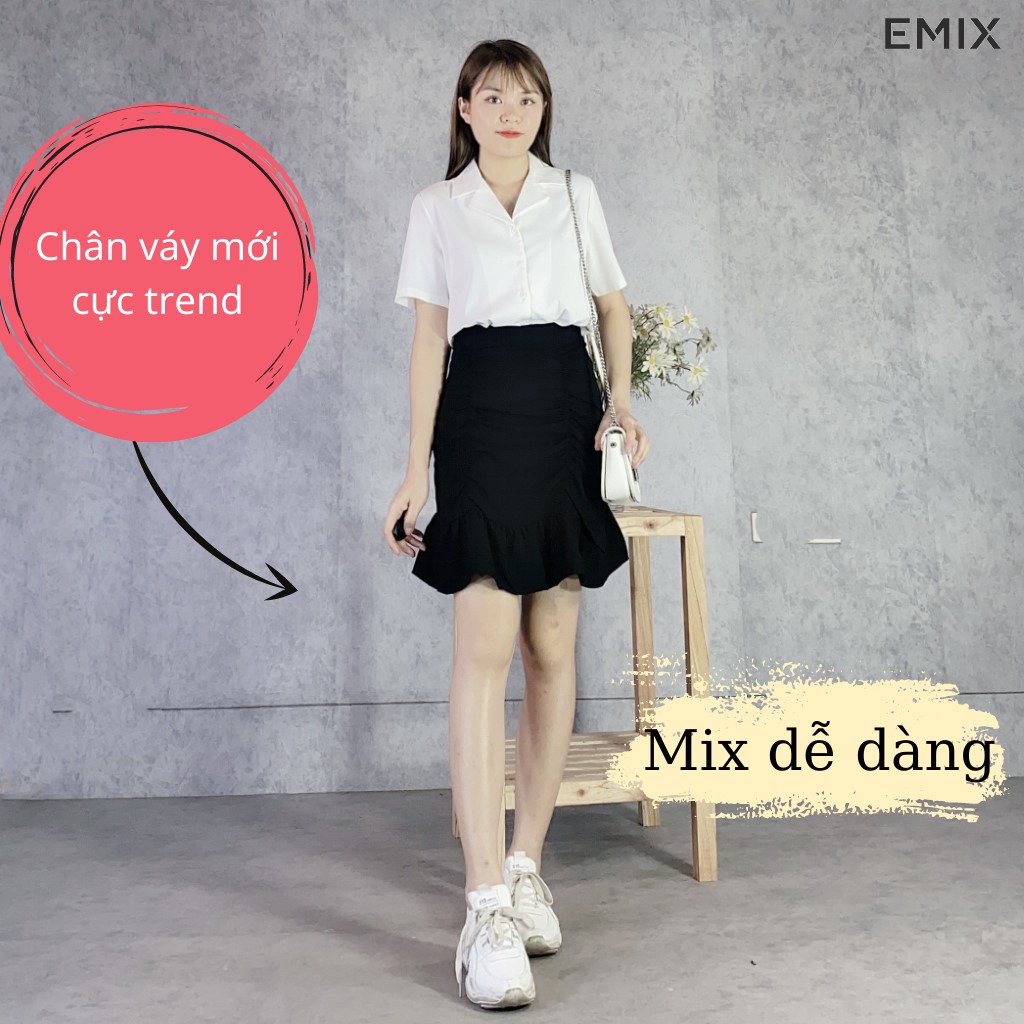 Chân Váy Nhúm Hông Vạt Bèo CV250 EMIX | BigBuy360 - bigbuy360.vn