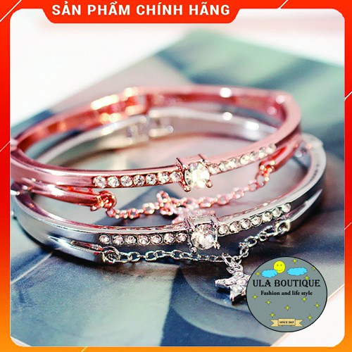 Vòng tay nữ hợp kim đính đá ULA BOUTIQUE phong cách Hàn Quốc quý phái , cá tính trẻ trung