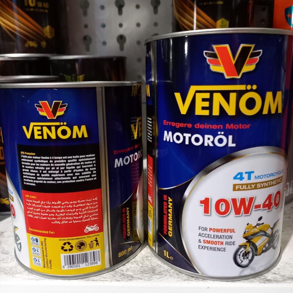 Nhớt tổng hợp VENOM 4T MOTOCYCLE 10W40 - Nhập khẩu UAE