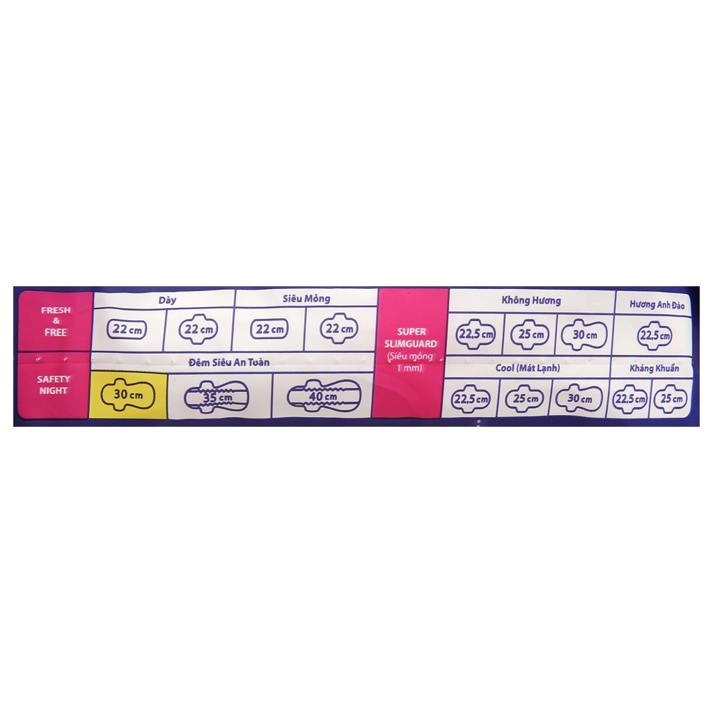 Băng vệ sinh ban đêm Laurier Safety Night siêu an toàn 4 miếng 30cm