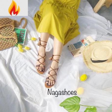 SANDAL NAGASHOES THỔ CẨM 3 QUAI NAS142 -JKB&*