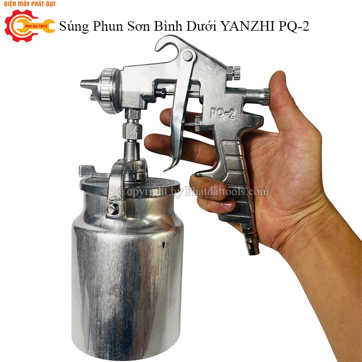 Súng Phun Sơn Bình Dưới YANZHI PQ-2-Dung Tích 1000ml-Hàng Chính Hãng