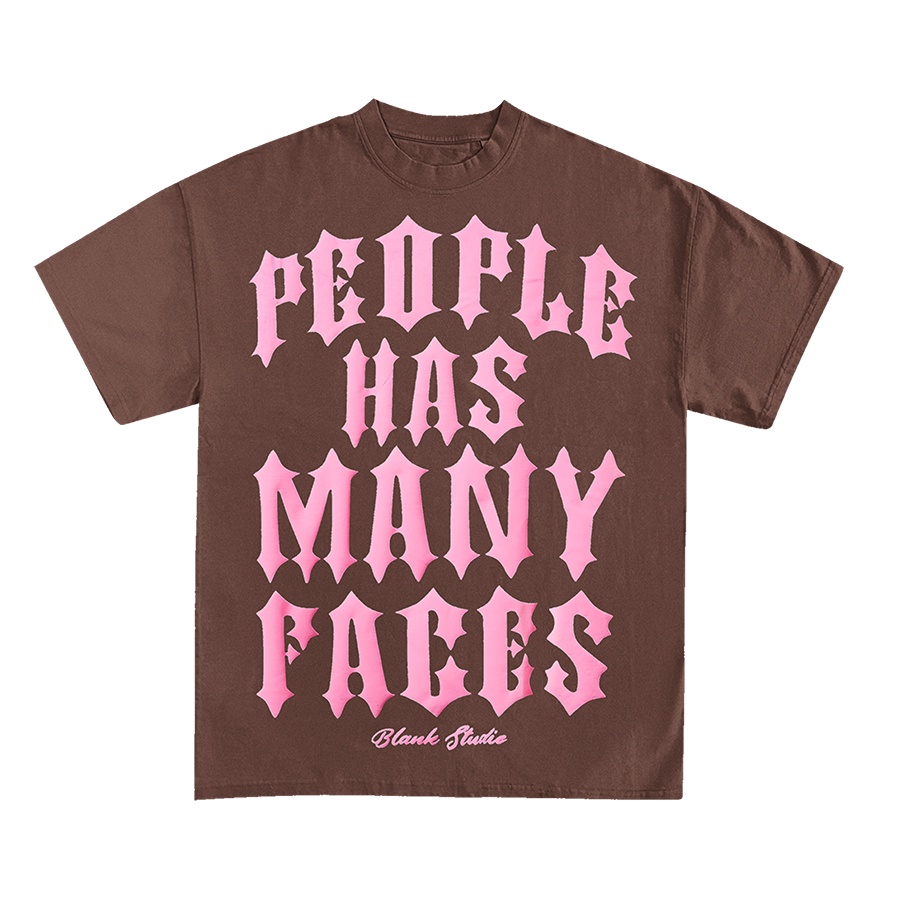 BLANK | Áo Thun PHMF Tay Lỡ Unisex - Đen-Trắng-Tan-Nâu Cổ Tròn