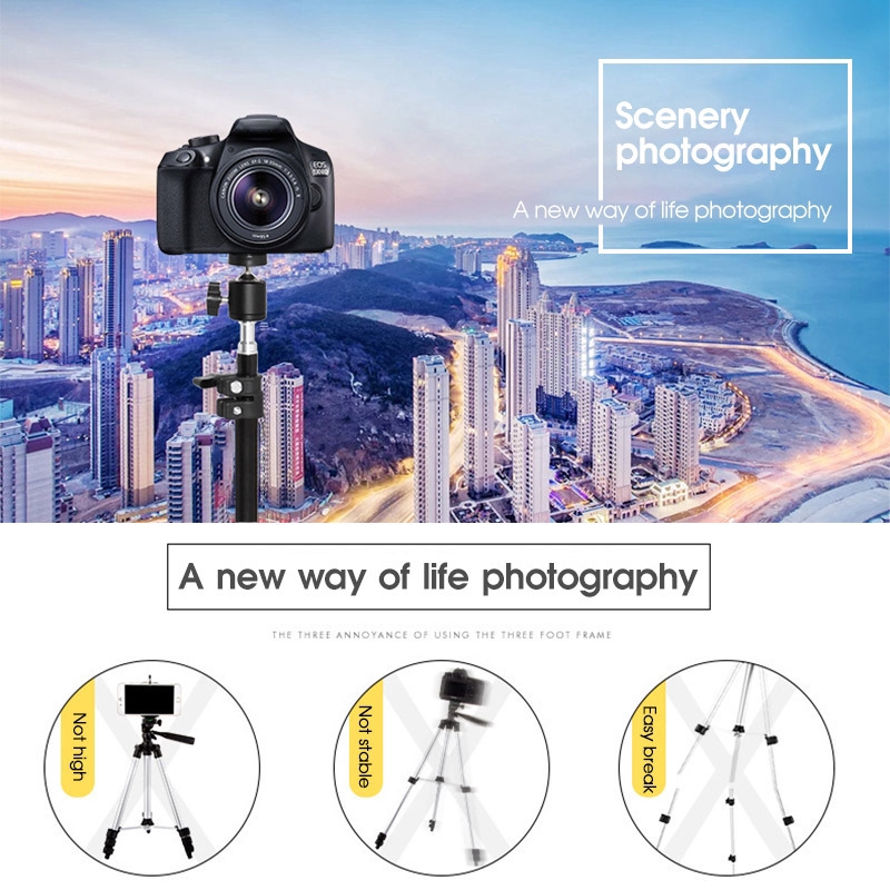 Giá đỡ 3 chân đa chức năng 0.5m/ 1.7 m/ 2.1m cho điện thoại | BigBuy360 - bigbuy360.vn