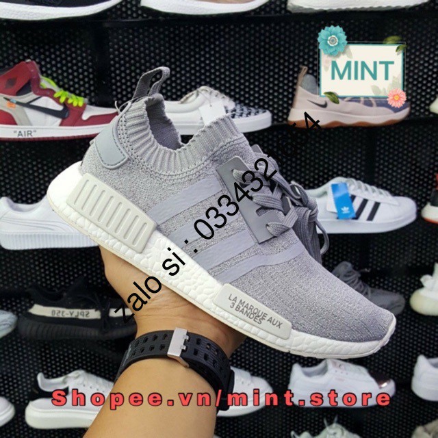 ( FREE SHIP ) (Video cận cảnh) Giày Sneaker NMD R1 Prime Knit Xám ( Zalo Buôn Sỉ : 0334321654 )