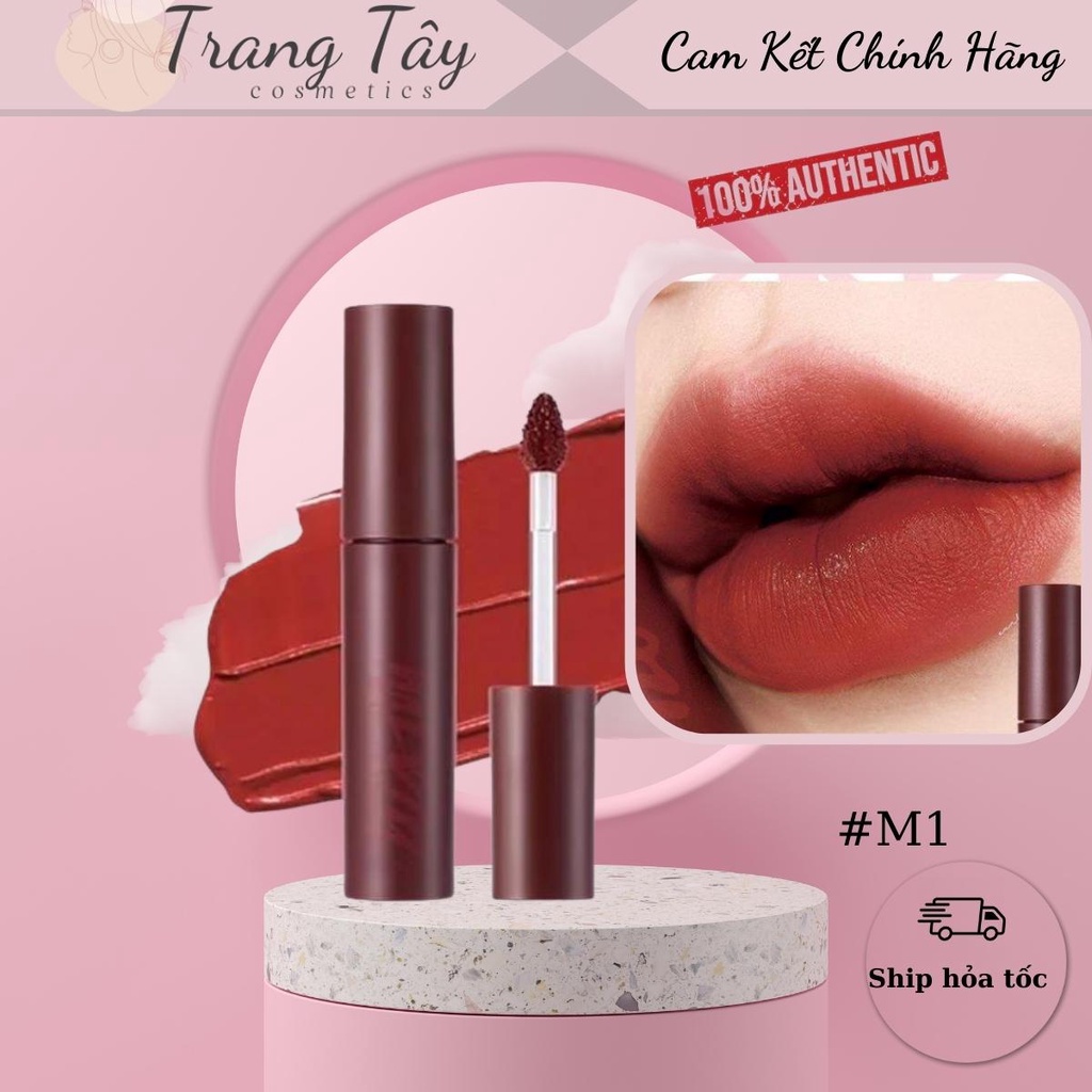 SON MERZY BITE THE BEAT MELLOW TINT màu M1-đỏ nâu trầm