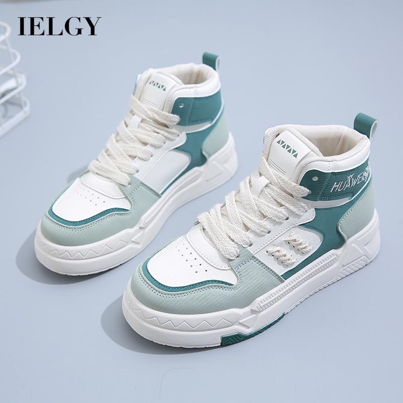 Giày Sneaker Cổ Cao Đế Dày Cột Dây Thời Trang Cho Nữ
