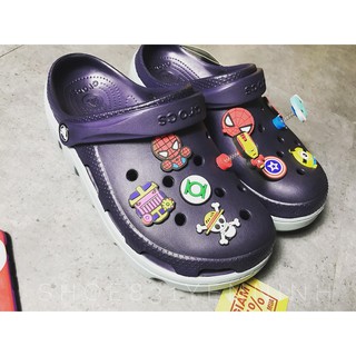 Dép Sục Cá Sấu Đen Xám + Tặng 12 Jibbitz + Hộp