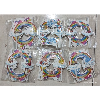 Combo 10 túi 100 chiếc topper cầu vồng cắm bánh sinh nhật cao 18Cm, trang trí bánh sinh nhật, hình cắm cầu vồng