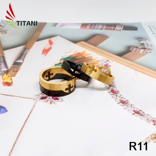 Nhẫn nam titanium 2 mảnh lạ mắt