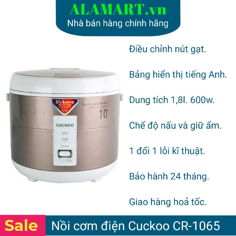 NỒI CƠM CUCKOO CR-1065B 1.8 LÍT