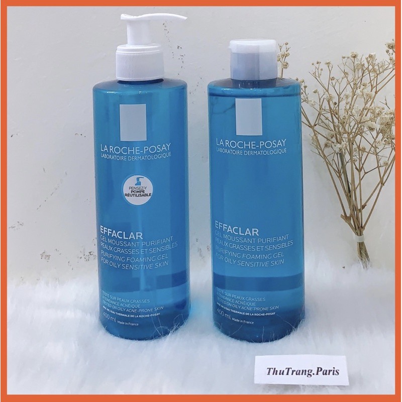 Sữa Rửa Mặt La Roche-Posay Effaclar Purifying Foaming Gel Cleanser 400ml Dành Cho Da Dầu, Mụn