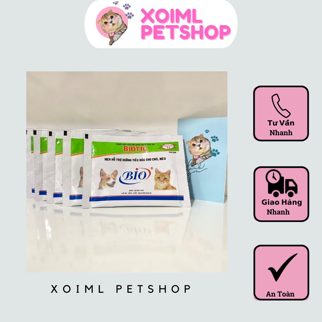 Men Tiêu Hóa Hỗ Trợ Đường Ruột Cho Chó Mèo Biotic 5g - XOIML