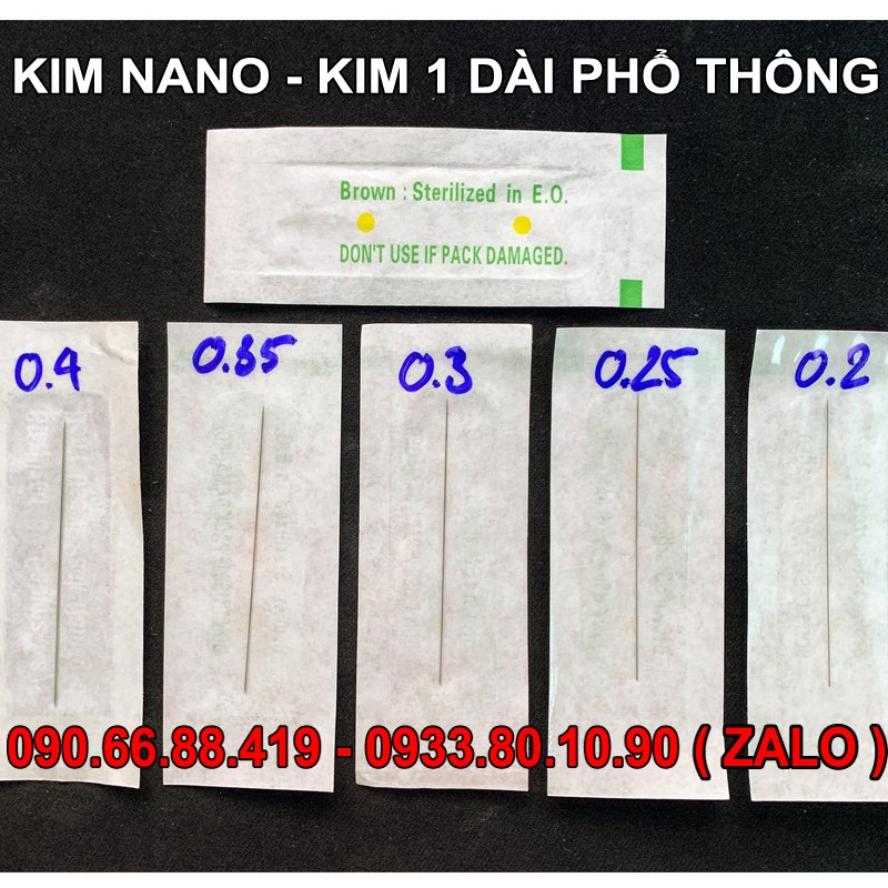 Kim Nano - Kim 1 dài cho Máy xăm phổ thông, Máy Rồng, Máy IDM, Máy xăm thẩm mỹ, y khoa