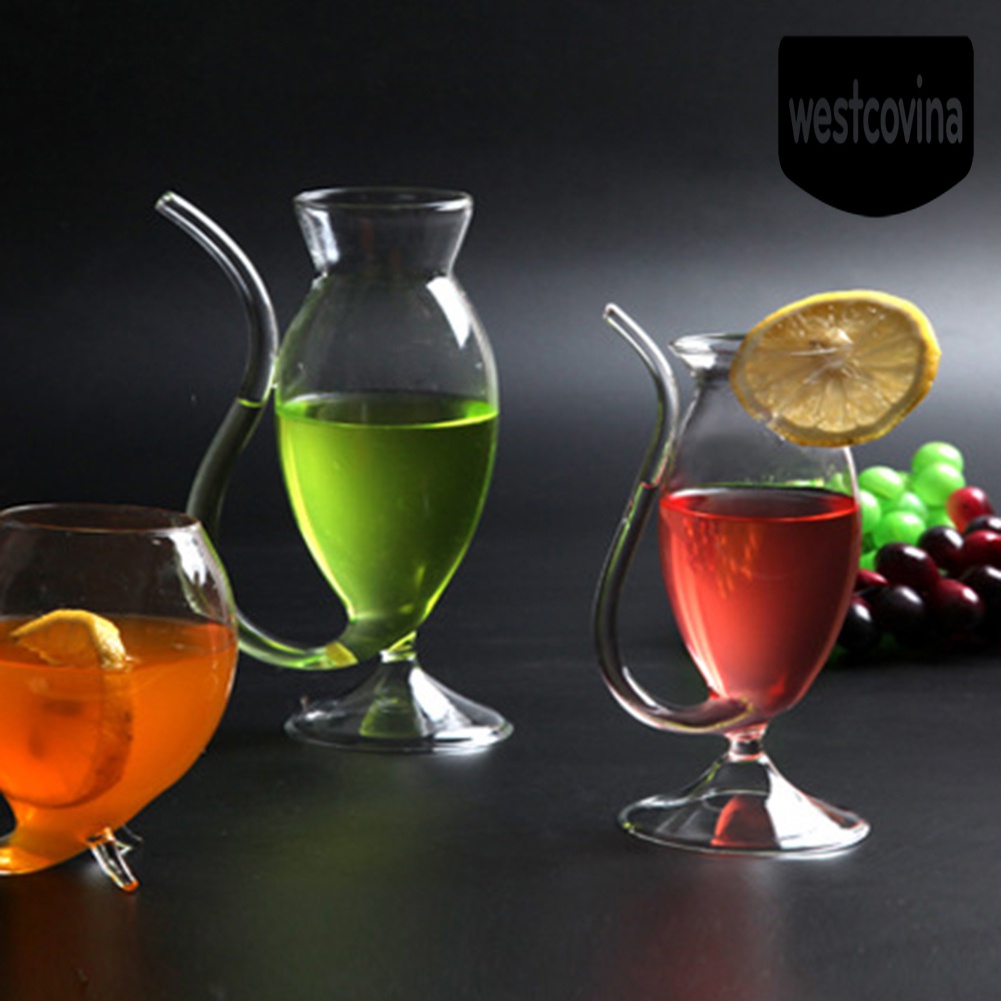 [Hot]☀ Ly Uống Rượu Chịu Nhiệt Kèm Ống Hút