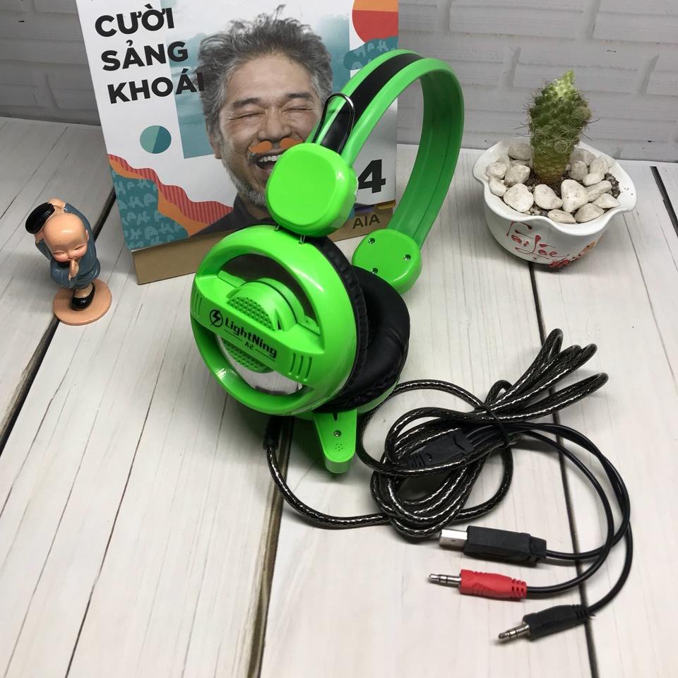 Tai nghe Lightning A2 Có Mic Đèn Led Hàng Trưng Bày Thanh Lý Đẹp 98% Mọi Chức Năng Ok Màu Xanh, Cam Giao Ngẫu Nhiên