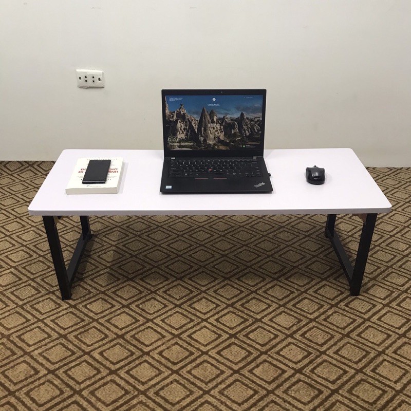 Bàn Xếp vân gỗ Trắng Đen 40*80*35 chống ẩm ngồi bệt