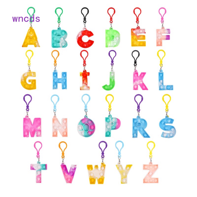 Đồ Chơi Bóp Tay Bằng silicone Hình 26 Chữ Cái Màu Sắc Ngẫu Nhiên