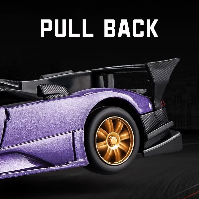 Mô Hình Xe Hơi Pagani Zonda Revolucion Có Đèn Và Âm Thanh Bằng Hợp Kim Tỉ Lệ 1: 31 Làm Quà Sinh Nhật Cho Bé Trai