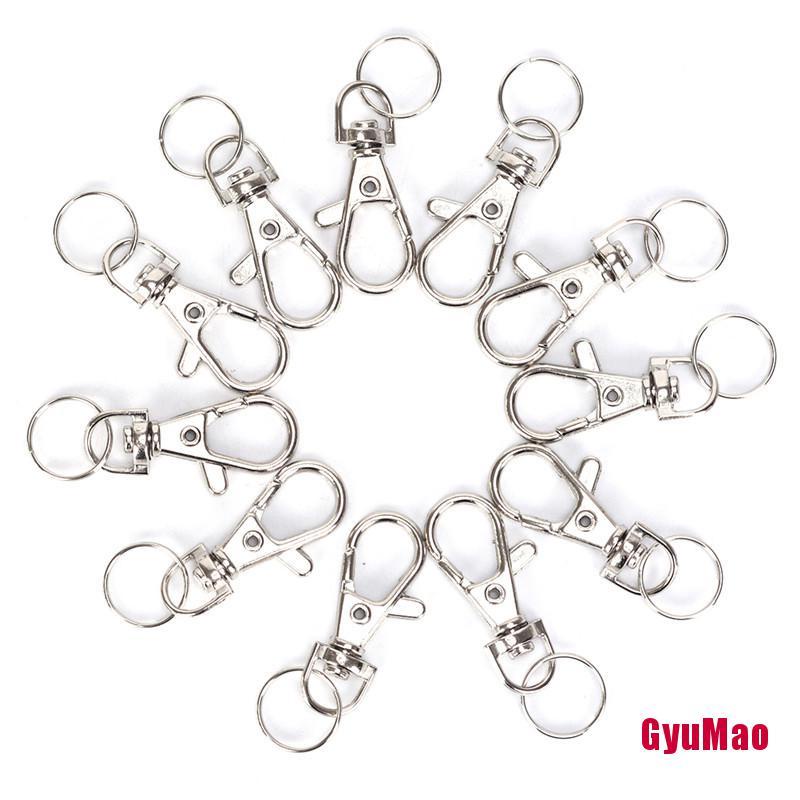 Set 10 Móc Khóa Dạng Kẹp Màu Bạc Tiện Dụng