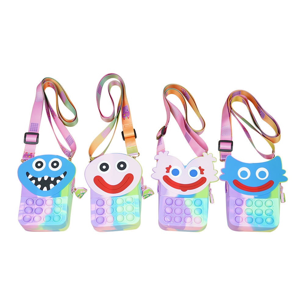 Poppy playtime Shoulder bag with stress-relieving bubble toy, many options, Huggy Wuggy