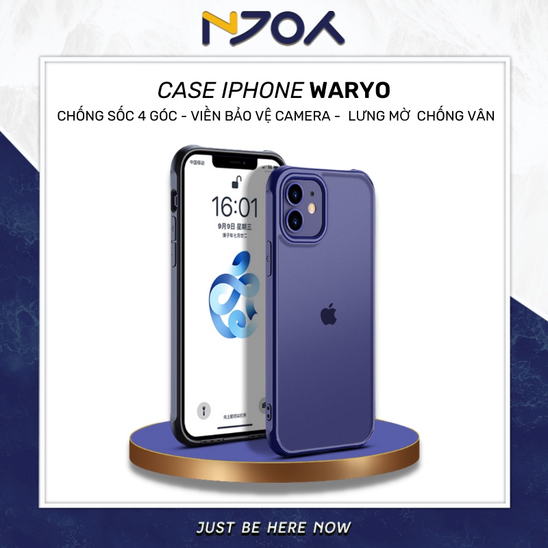 Ốp Lưng Iphone Waryo Chống Sốc Lưng Mờ Chống Vân Taybảo Vệ Camera Lưới Loa Thoát Khí Iphone 12 Pro Max 11 Njoyshop