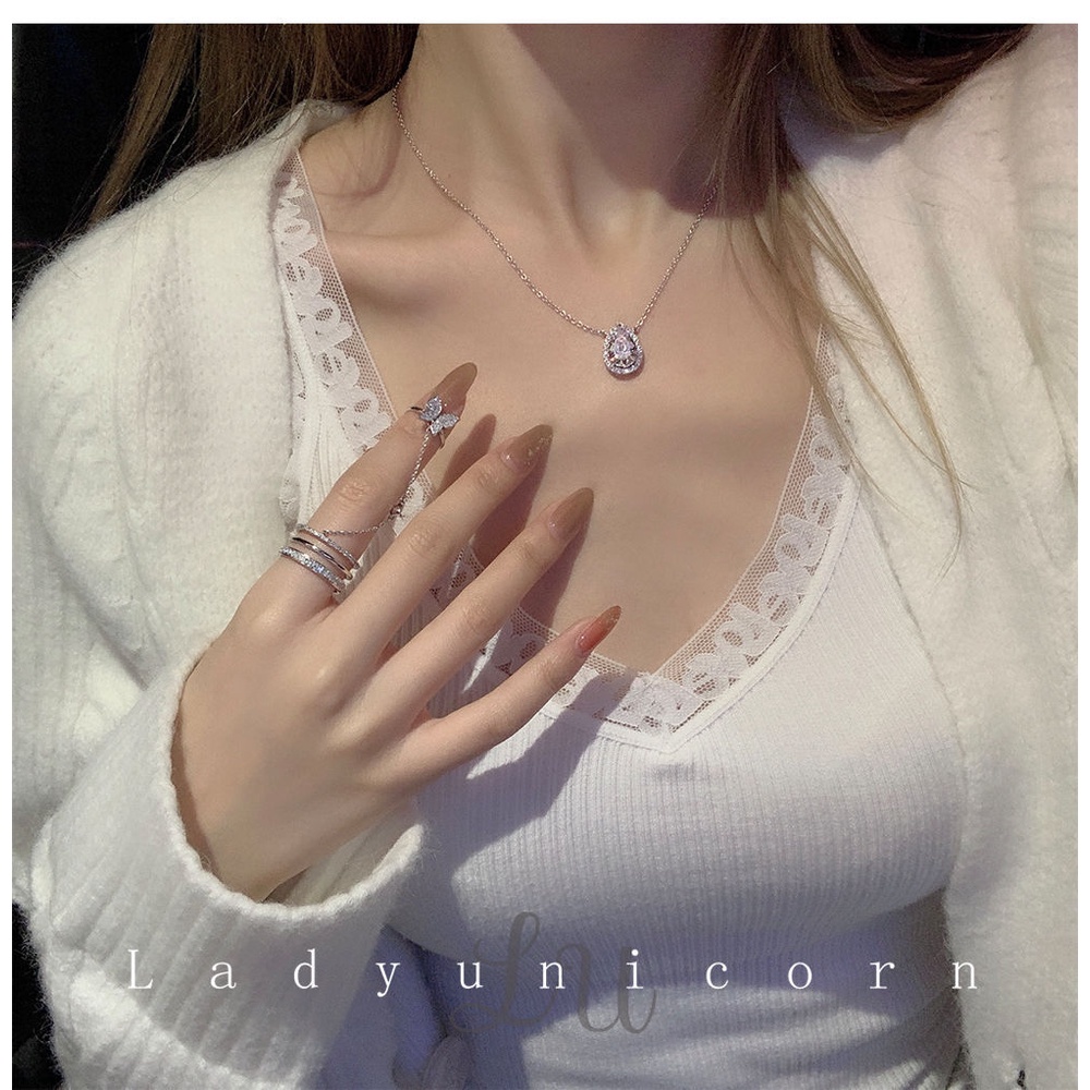 Nhẫn Một Mảnh Đính Đá zircon Tua Rua Hình Bướm Phong Cách Âu Mỹ Cho Nữ