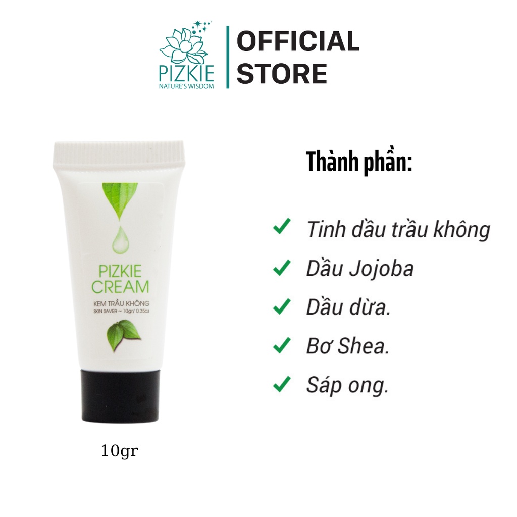 Kem Trầu Không Pizkie Cream Cho Da Bị Viêm Da Cơ Địa Chàm Sữa 10gr