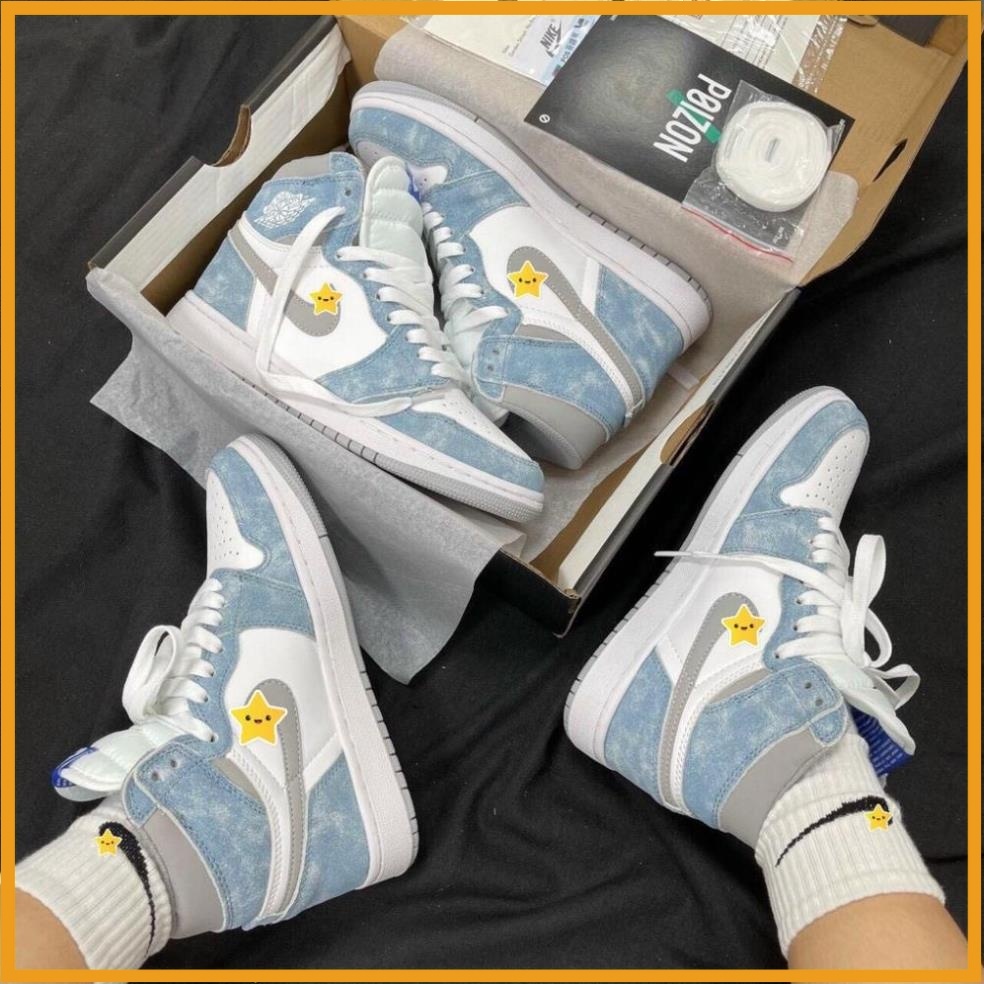 Giày Thể Thao Sneaker 𝗝𝗼𝗿𝗱𝗮𝗻 Hyper Royal Cao Cổ - Giày 𝗝𝗼𝗿𝗱𝗮𝗻 Hyper Royal Cổ Cao Nam Nữ Màu Xanh Nỉ Full Box