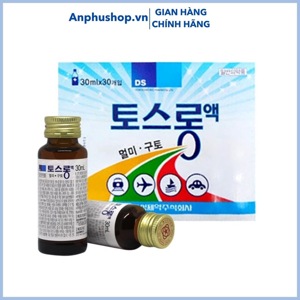 Nước uống say tàu xe màu xanh Dongsung 1 chai 30ml, nước chống say xe Hàn Quốc - Sản phẩm chính hãng