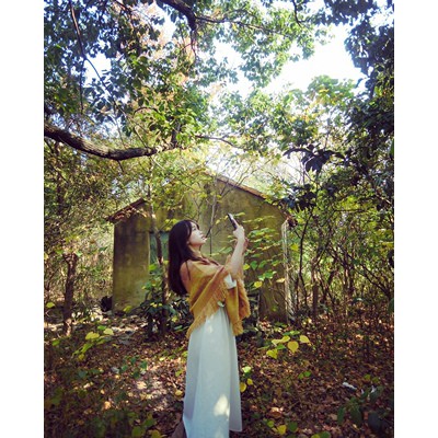 Cardigan len dáng choàng cape tông vàng mù tạt - MS030 (Có ảnh thật) | BigBuy360 - bigbuy360.vn