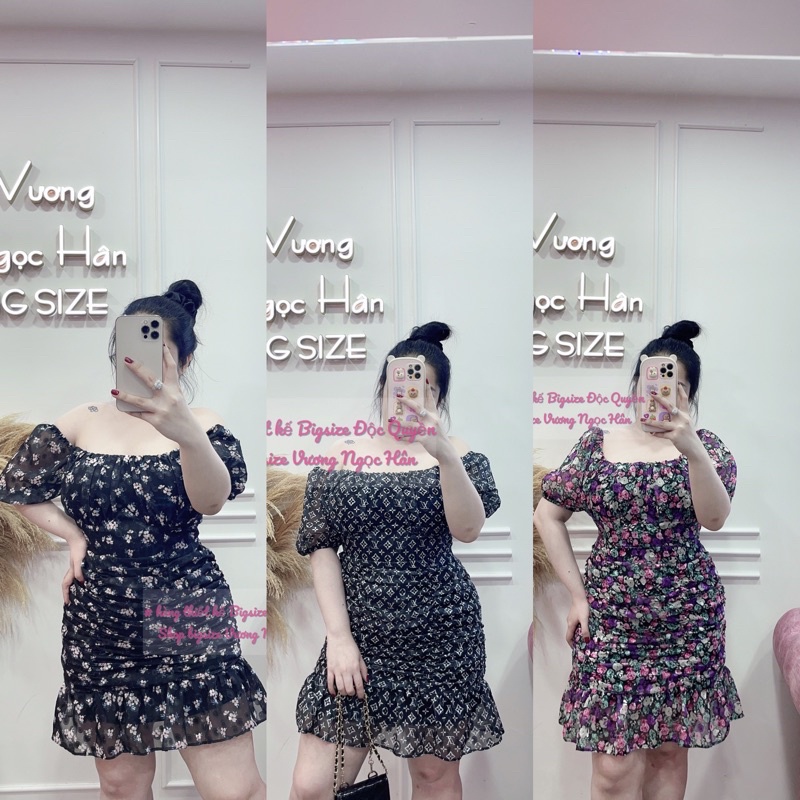 ĐẦM HOA NHÚN EO ĐUÔI CÁ BIGSIZE