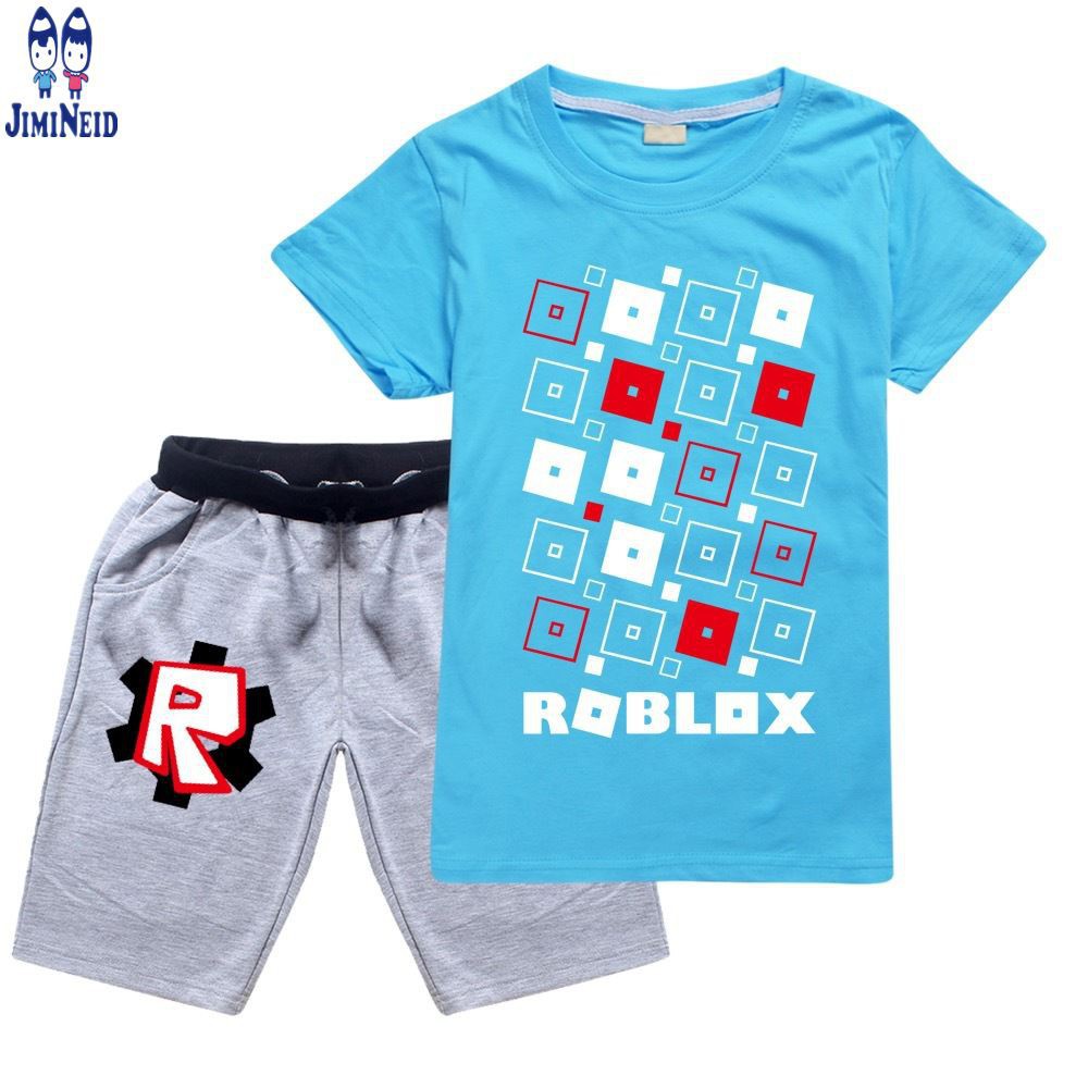 【JD】 New ROBLOX Game Children T-shirt Shorts 2pcs Suits Boys T Shirts Sets Clothes Tops Kids